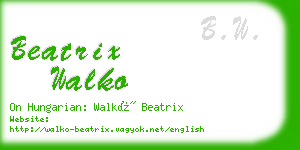 beatrix walko business card